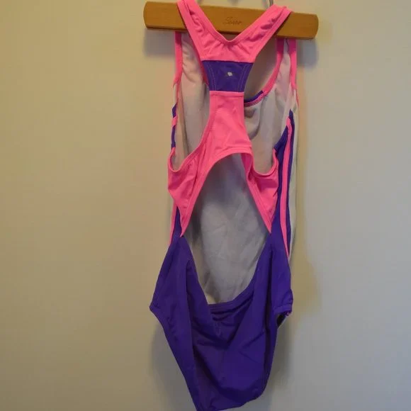 Speedo Girls Size 12 One Piece Bathing Swim Suit - Picture 5 of 9